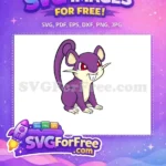 Free Purple Angry Rattata Free Grinning Pokemon Free SVG - Instant Download