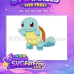 Free Squirtle Pokemon Blue Free Cartoon Design Free SVG - Instant Download