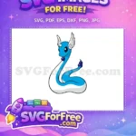 Free Smiling Dragonair Free Winged Pokemon Cartoon Free SVG 2 - Instant Download