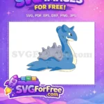 Free Blue Lapras Pokemon Free Cartoon SVG File Free SVG - Instant Download