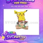 Free Sitting Pikachu Free Worried Ash Pokemon Free SVG - Instant Download