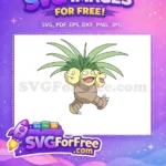 Free Three Headed Exeggutor Free Happy Angry Pokemon Free SVG - Instant Download