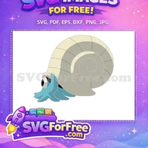 Free Ammonite Pokemon Free Cartoon Blue Tentacles Pokemon Free SVG