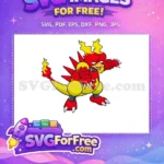 Free Angry Magmortar Free Fire Hair Pokemon Cartoon Free SVG - Instant Download