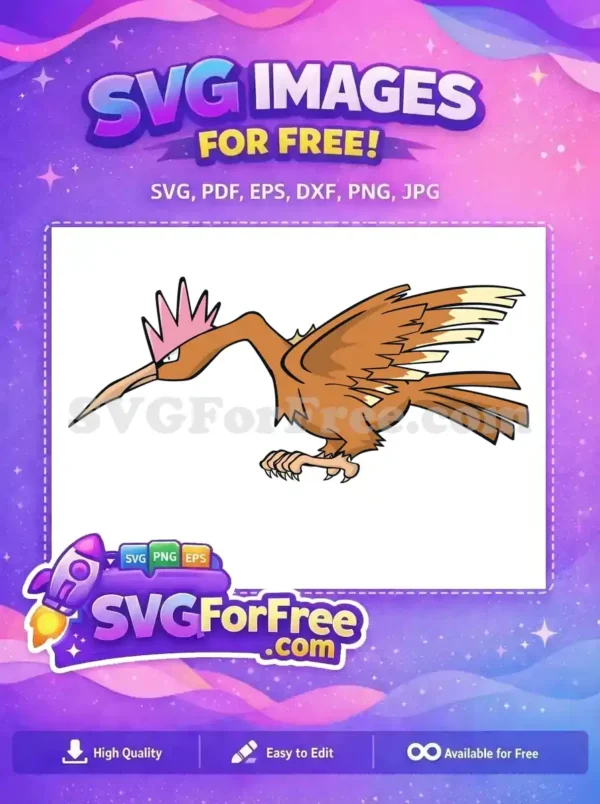 Free Fearow Angry Eyes Free Flying Pokemon Cartoon Free SVG