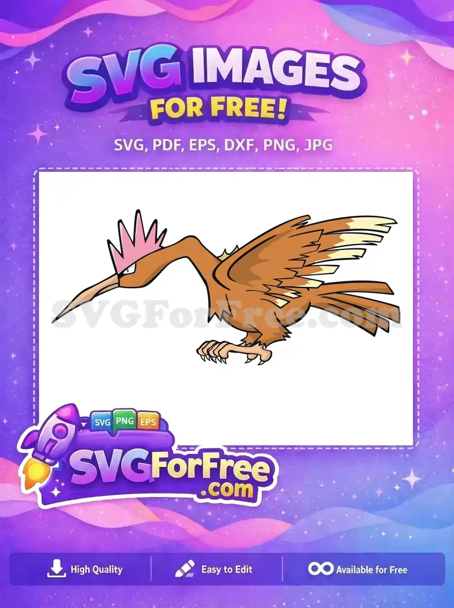 Free Fearow Angry Eyes Free Flying Pokemon Cartoon Free SVG