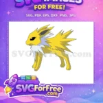 Free Jolteon Pokemon Free Electric Type Pokemon Free SVG - Instant Download