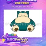 Free Sleeping Snorlax Face Free Pokemon Cartoon Free SVG 2 - Instant Download