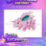 Free Pink Spotted Nidorina Pokemon Free Cartoon Angry Free SVG - Instant Download