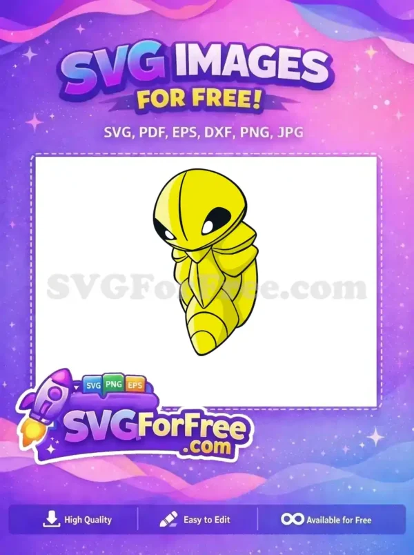 Free Yellow Cocoon Free Metapod Pokemon Free SVG