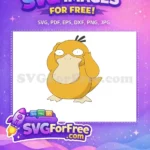 Free Confused Psyduck Cartoon Free Yellow Duck Pokemon Free SVG - Instant Download