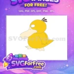 Free Yellow Psyduck Cartoon Free Blank Stare Pokemon Free SVG - Instant Download