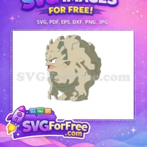 Free Angry Rock Pokemon Free Stone Body Cartoon Free SVG