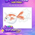 Free Orange Spotted Fish Free Unicorn Horn Pokemon Free SVG - Instant Download