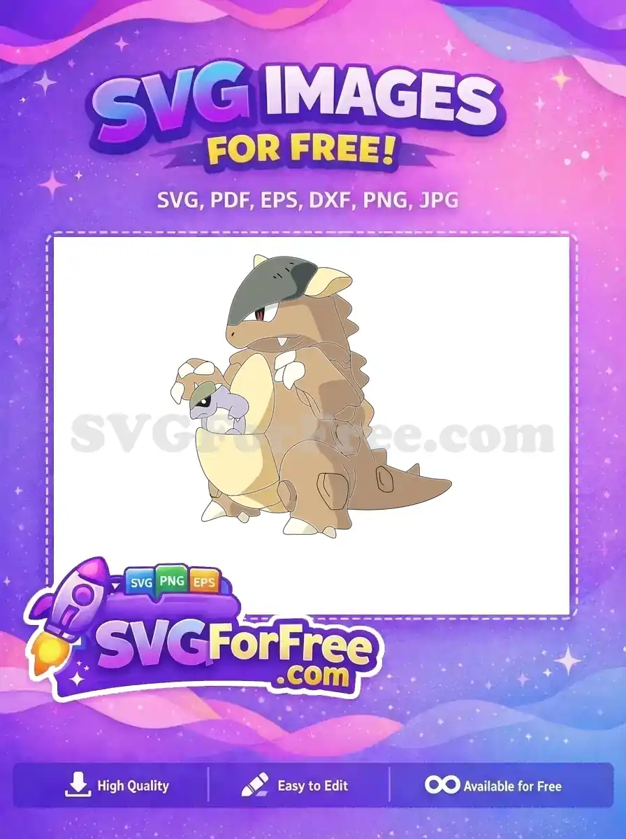 Free Kangaskhan Parent Free Baby Pokemon Cartoon Free SVG