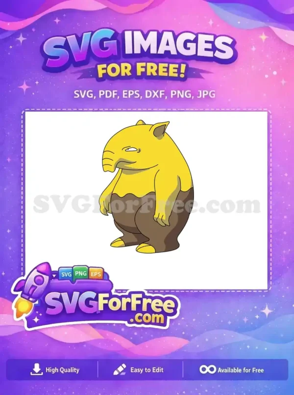Free Yellow Pokemon Free Drowzee Cartoon Pokemon Free SVG