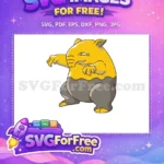 Free Drowzee Pokemon Free Cartoon Funny Pose Pokemon Free SVG - Instant Download