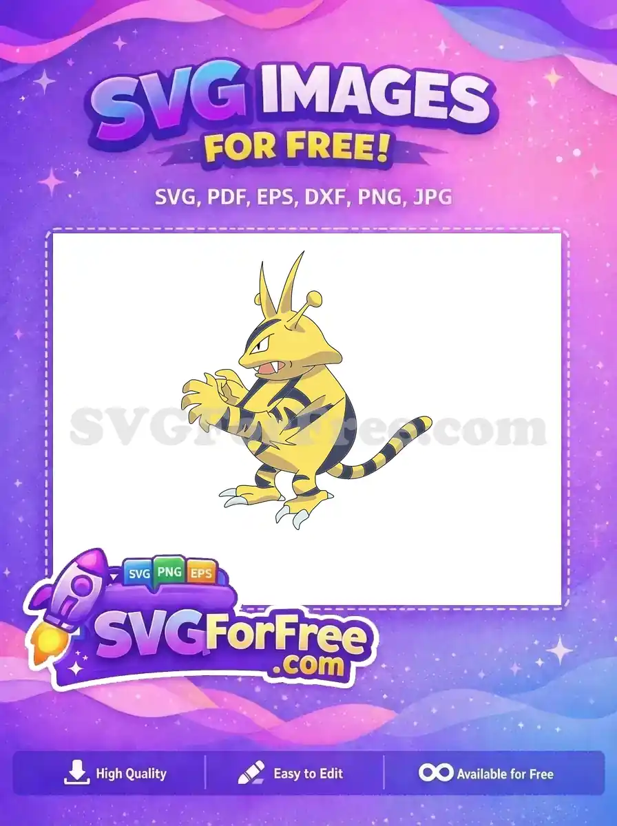 Free Electabuzz Pokemon Free Angry Expression Pokemon Free SVG 2