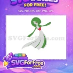 Free Elegant Gardevoir Free Red Ribbon Pokemon Free SVG - Instant Download