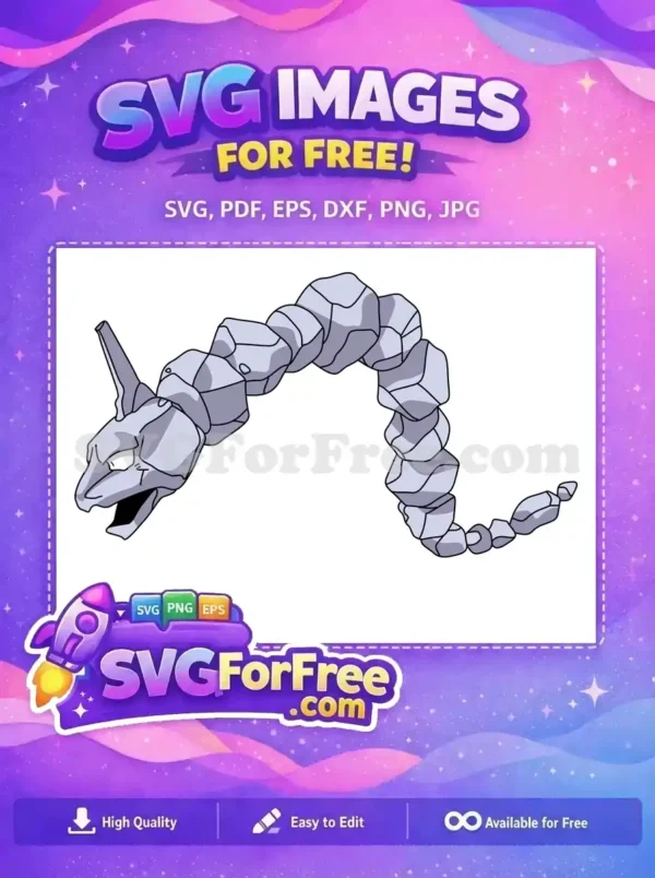 Free Rock Snake Free Gray Pokemon Cartoon Free SVG