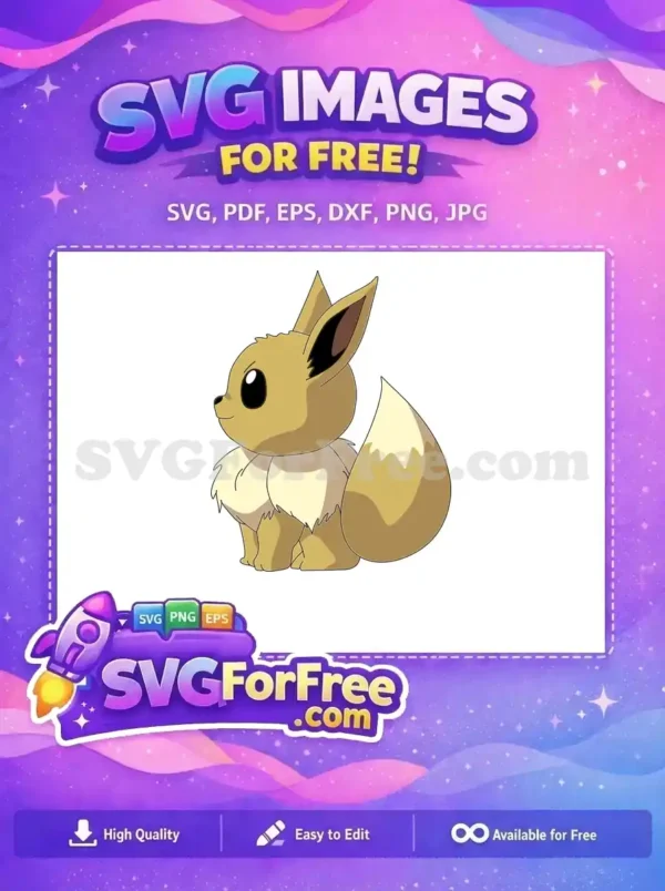 Free Happy Eevee Pokemon Free Cute Cartoon Free SVG Free Happy Eevee Pokemon Free Cute Cartoon Free SVG