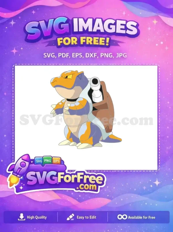 Free Orange Angry Blastoise Free Pokemon Cartoon Free SVG