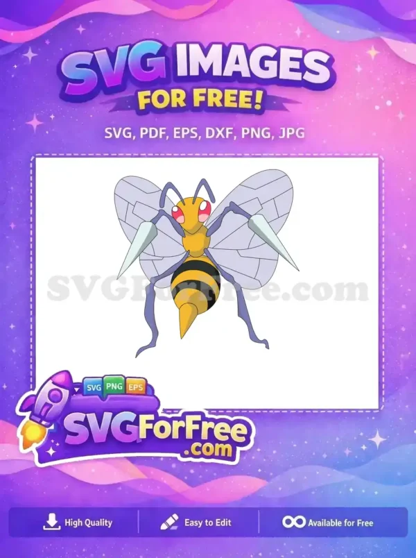 Free Beedrill Pokemon Free Cartoon Yellow Body Pokemon Free SVG
