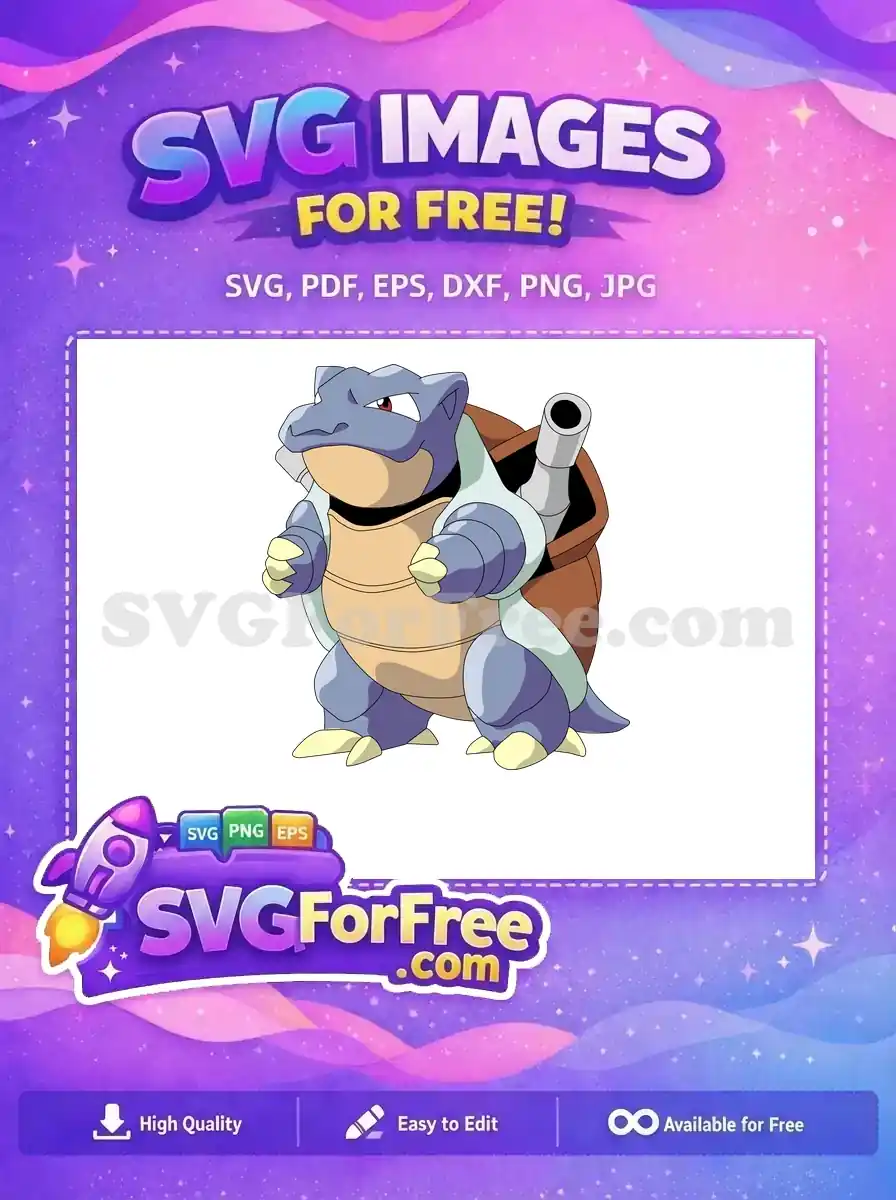 Free Blastoise Pokemon Free Water Cannon Cartoon Free SVG