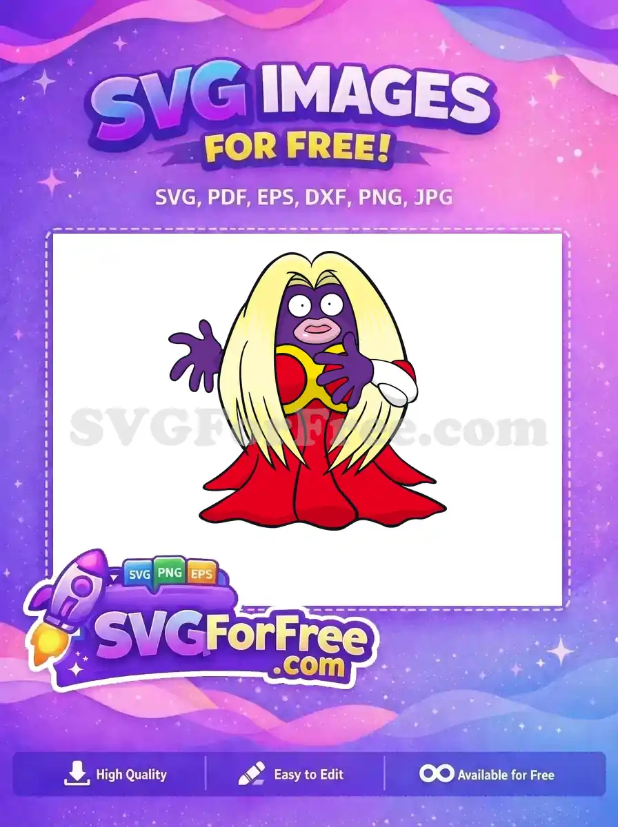 Free Surprised Expression Free Blonde Hair Jynx Pokemon Free SVG