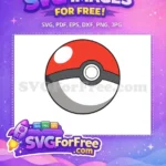 Free Red Poke Ball Free Pokemon Cartoon Free SVG - Instant Download
