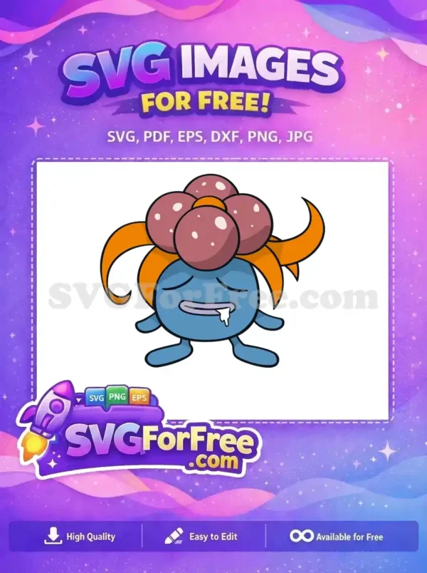 Free Drooling Pokemon Free Orange Hair Pokemon Cartoon Free SVG