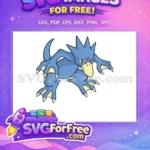 Free Blue Golduck Angry Eyes Free Pokemon Cartoon Free SVG - Instant Download