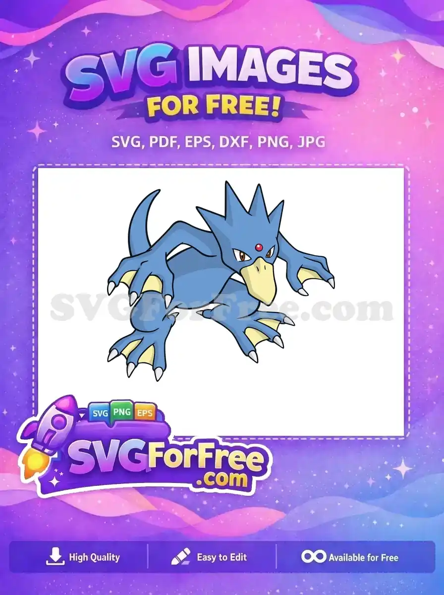 Free Blue Golduck Angry Eyes Free Pokemon Cartoon Free SVG