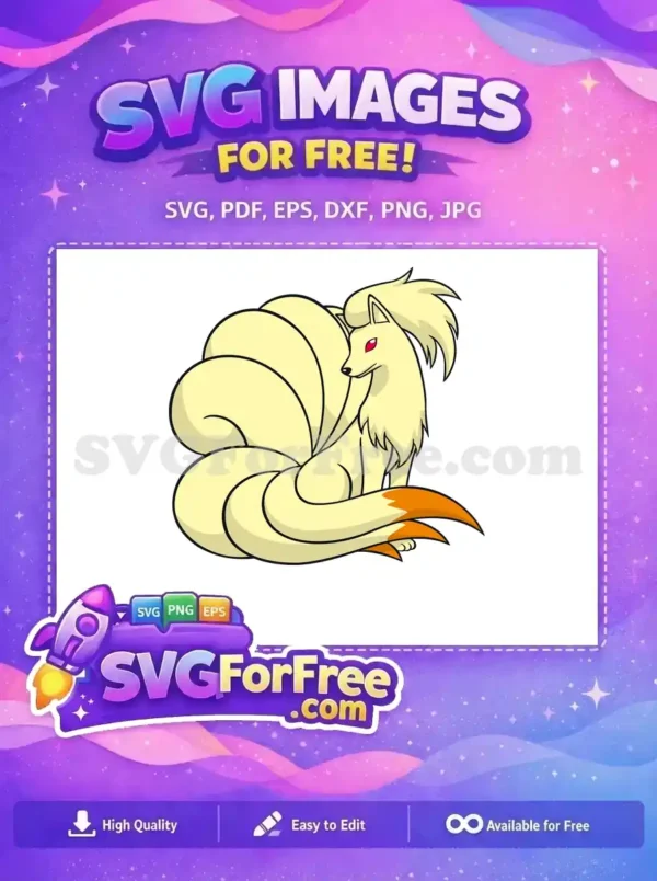 Free Nine Tailed Pale Yellow Fox Pokemon Free Cartoon Free SVG Free Nine Tailed Pale Yellow Fox Pokemon Free Cartoon Free SVG