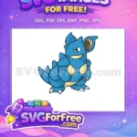 Free Blue Pokemon Cartoon Free Nidorino Character Design Free SVG - Instant Download