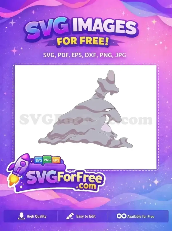 Free Grimer Purple Haze Free Angry Expression Pokemon Free SVG 2