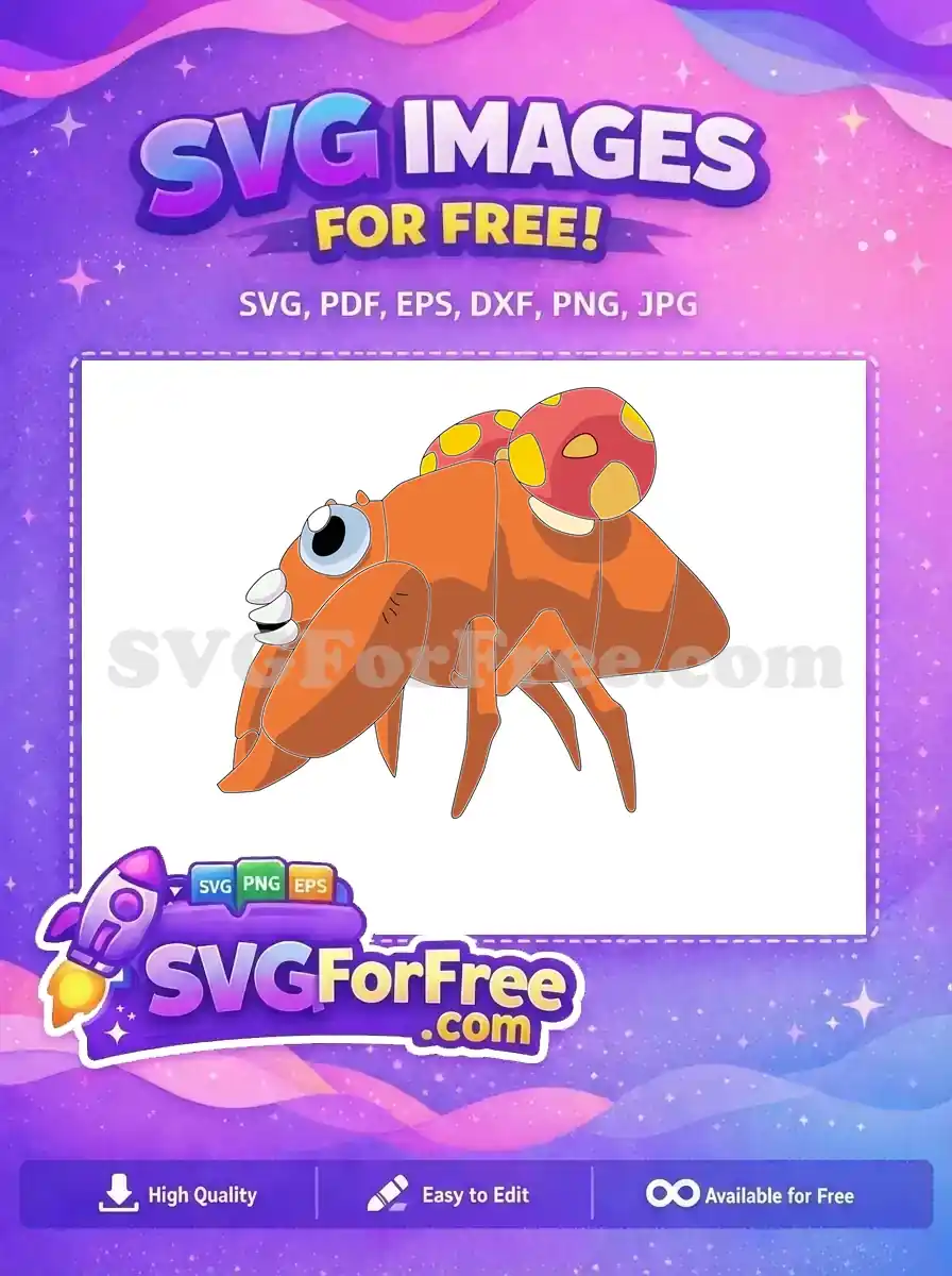 Free Orange Toadstool Free Mushroom Paras Pokemon Free SVG