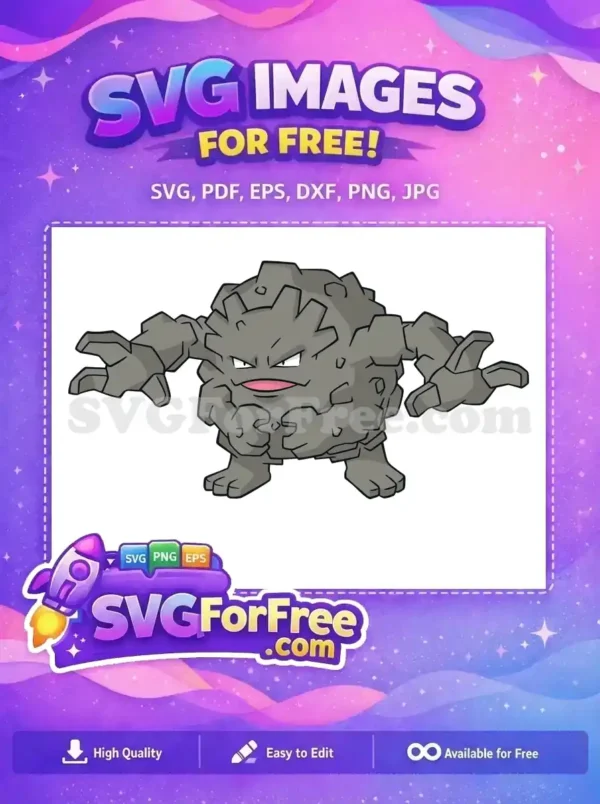 Free Rock Pokemon Angry Eyes Free Cartoon Character Free SVG