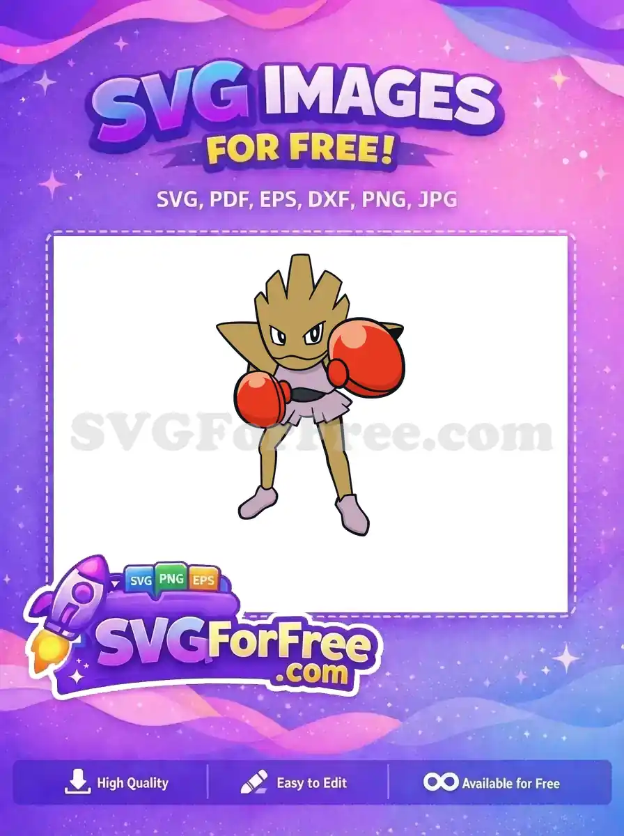 Free Hitmonlee Boxing Stance Free Pokemon Cartoon Free SVG