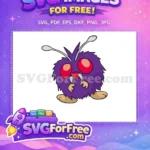 Free Tangela Pokemon Cartoon with Fangs Free Purple Monster Pokemon Free SVG - Instant Download