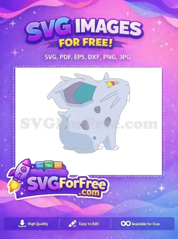 Free Light Purple Nidorino Free Pokemon Cartoon Free SVG
