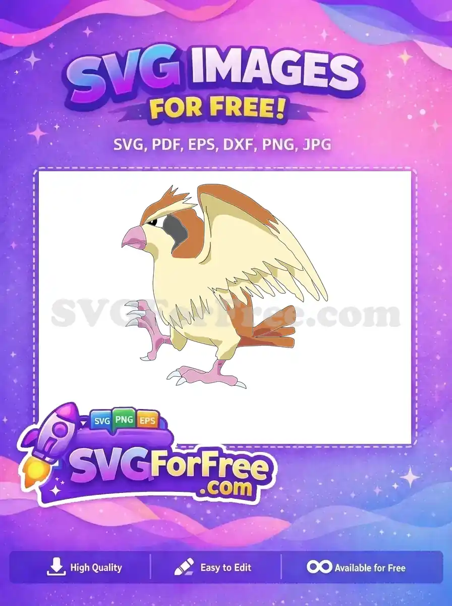 Free Angry Pidgeotto Free Flying Pokemon Cartoon Free SVG