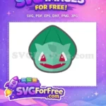 Free Happy Bulb Pokemon Free Cartoon Cute Face Free SVG - Instant Download
