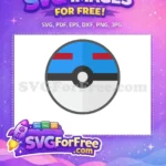 Free Blue Red Detail Free Ultra Ball Free Pokemon SVG - Instant Download