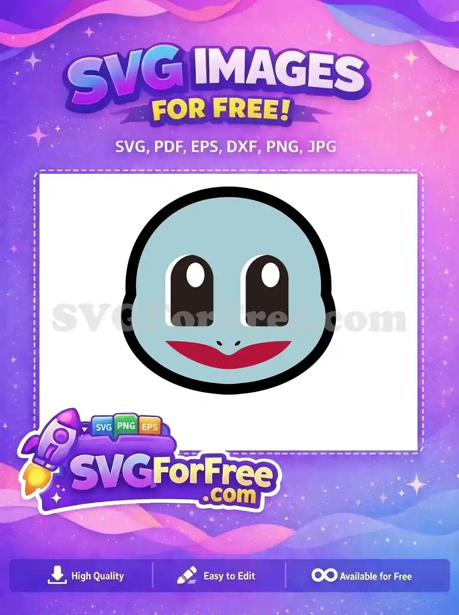 Free Cute Eyes Free Smiling Squirtle Pokemon Free SVG