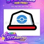 Free Blue Circle Free Red Base Pokemon Free SVG - Instant Download