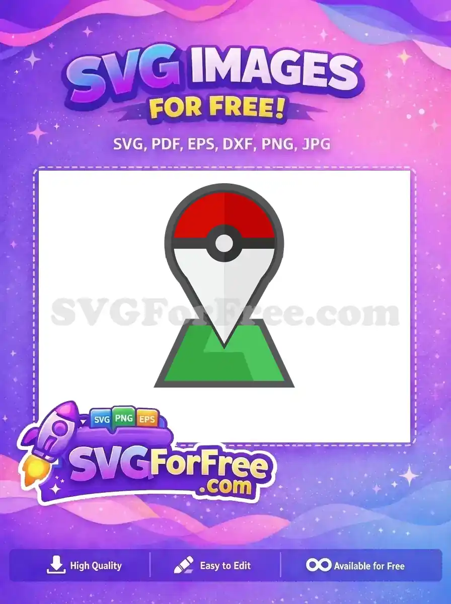 Free Red Pokeball Location Free Green Land Pokemon Free SVG