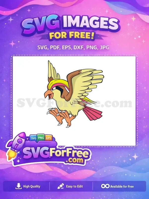 Free Flying Pidgeotto Free Sharp Claws Pokemon Free SVG 2