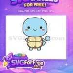 Free Light Blue Squirtle Free Brown Eyes Pokemon Free SVG - Instant Download
