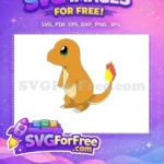 Free Orange Charmander Free Anime Pokemon Cartoon Free SVG - Instant Download